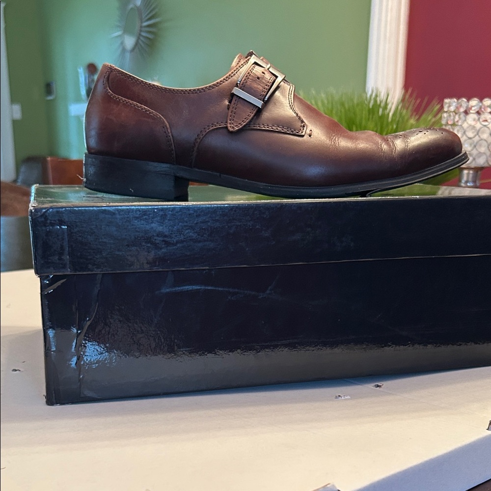 Classic Brown Leather Men's Derby Shoes